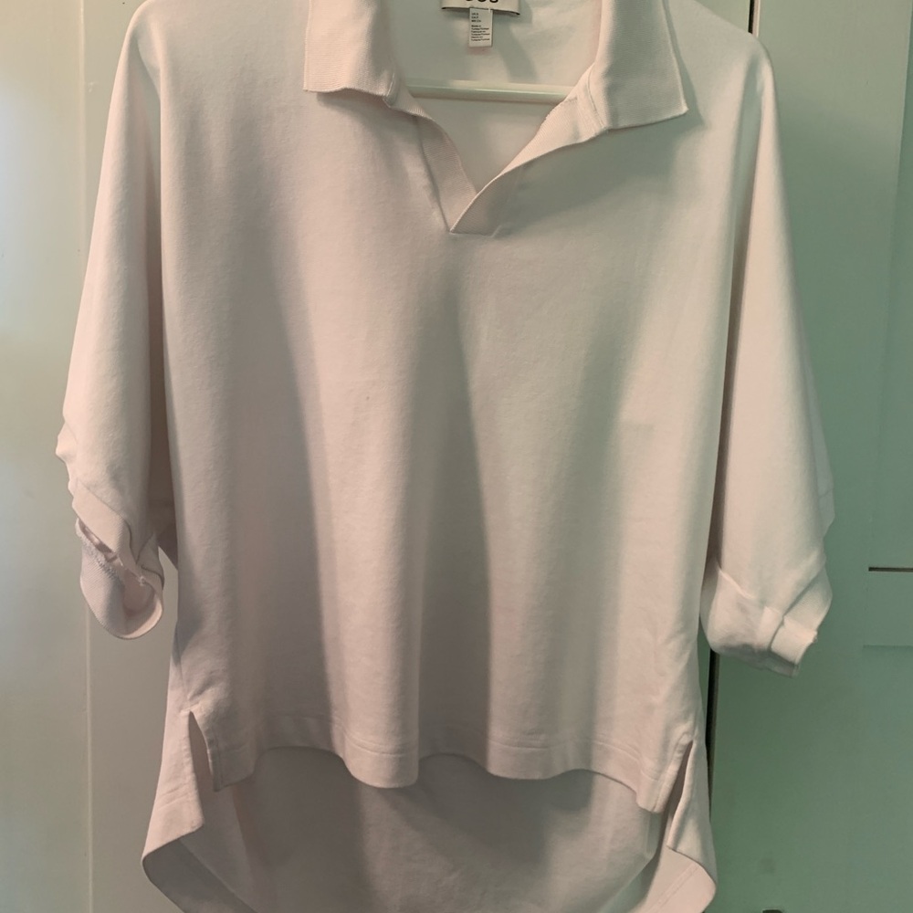 White COS Polo Top